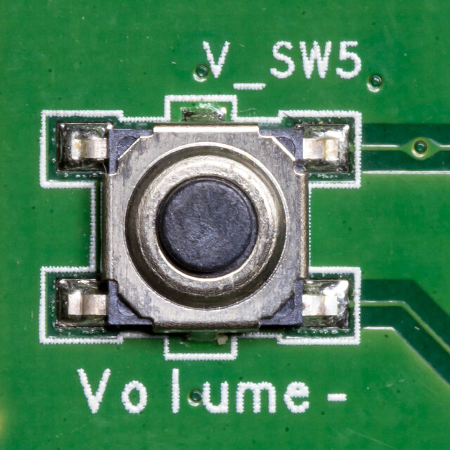 tactile push-button on a PCB
